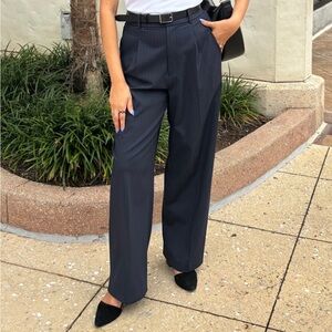 Uniqlo Navy Pinstripe Pants